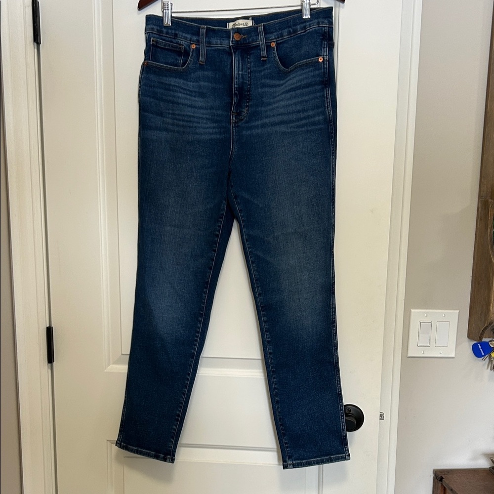 Madewell Dark Blue Straight Leg Jeans